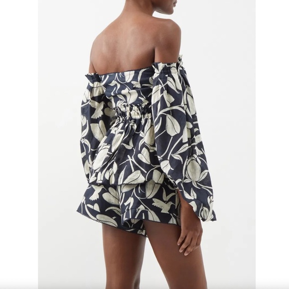 Agua by Agua Bendita Toronjil Shorts Sz M and Jamaica Peplum Top Sz M - Picture 9 of 16